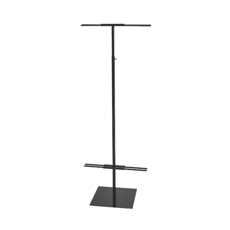 Economy Adjustable Floor Banner Stand, Black 48